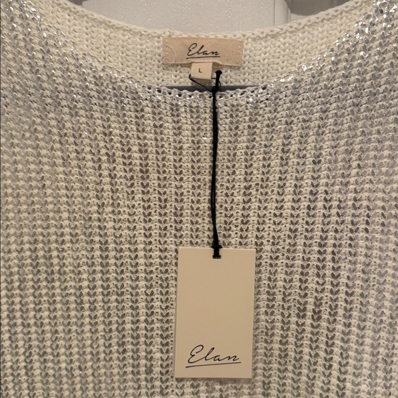 Elan Lurex Knit Sleeveless Top - Picture 7 of 12